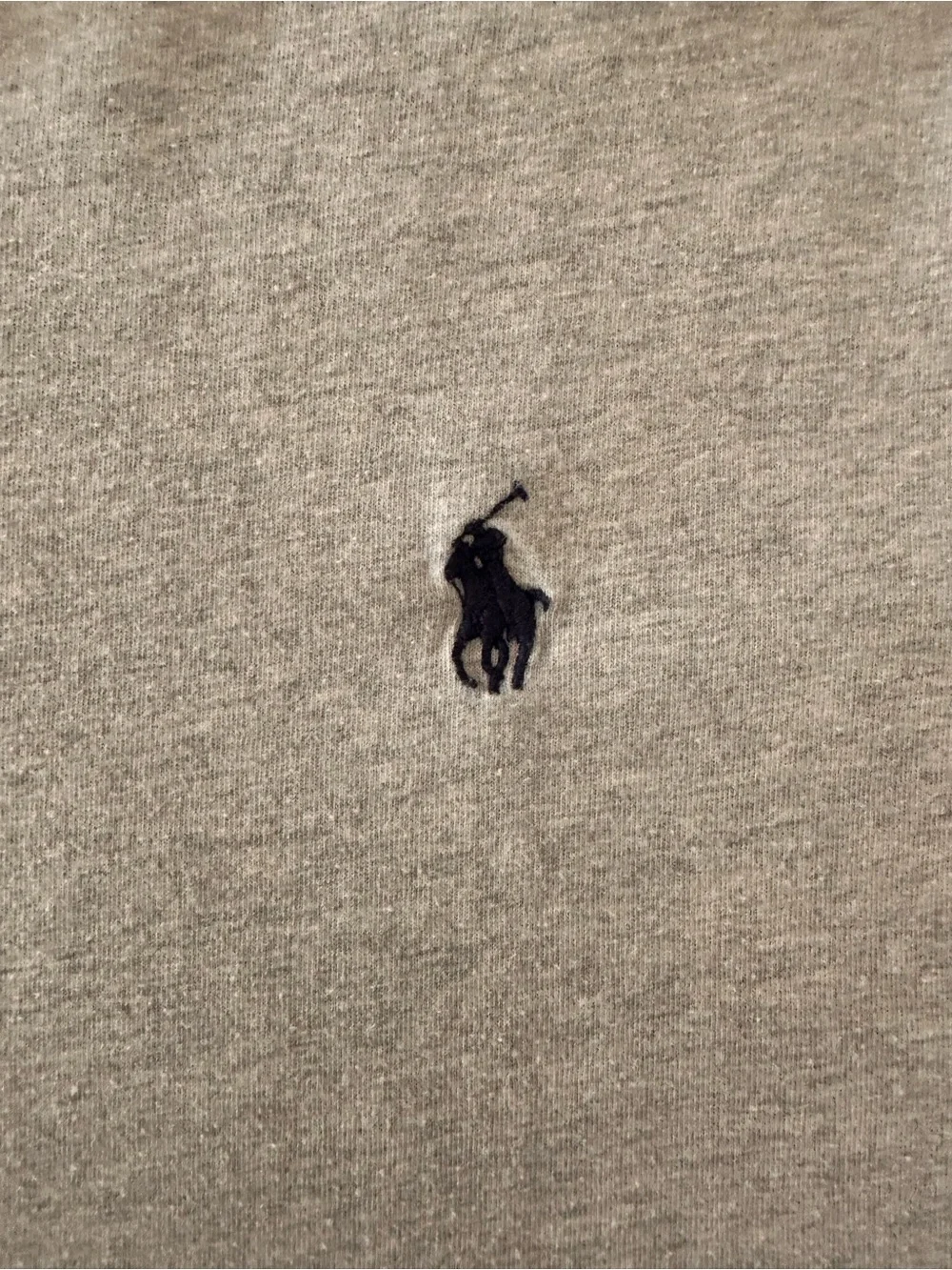 Polo by Ralph Lauren Beige Crewneck Tee with Navy Logo